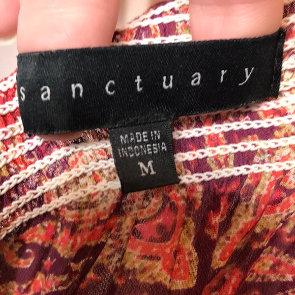 Sanctuary Dress Folk Inspired Off The Shoulder M - Picture 6 of 9